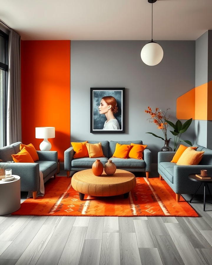 Burnt Orange and Grey Color Scheme 2