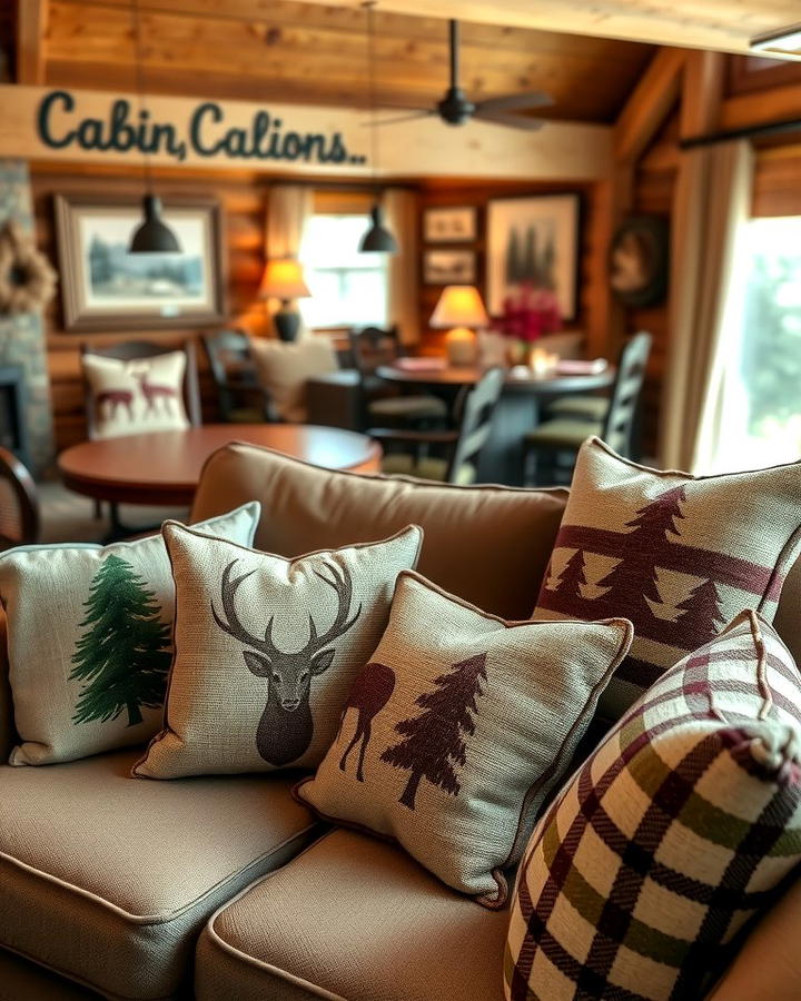 Cabin Themed Throw Pillows