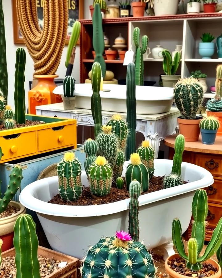 Cactus Garden in Old Furniture