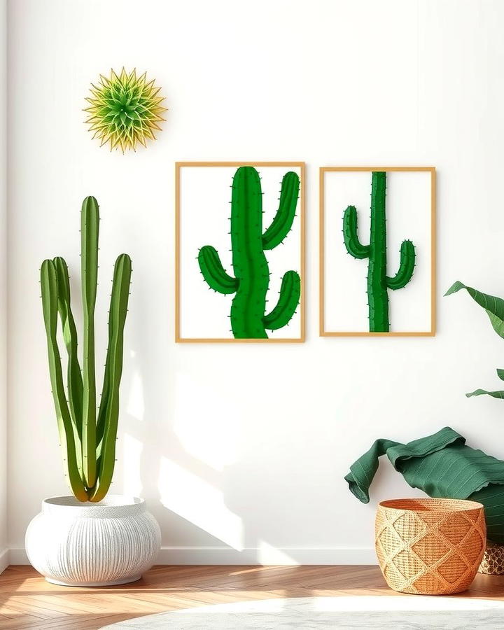 Cactus Themed Wall Art