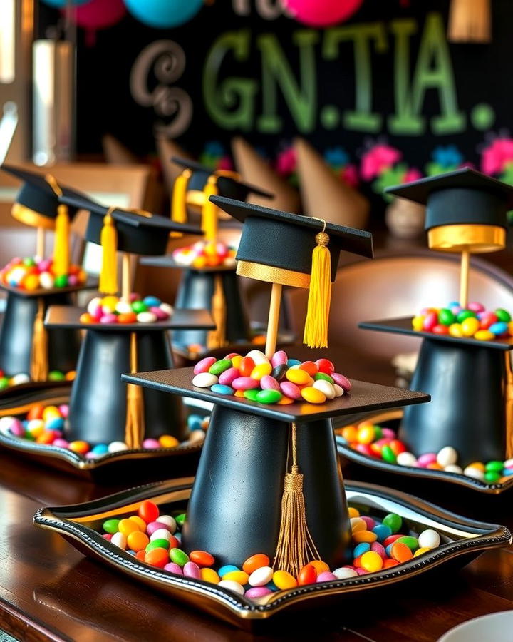 Candy Filled Graduation Hats