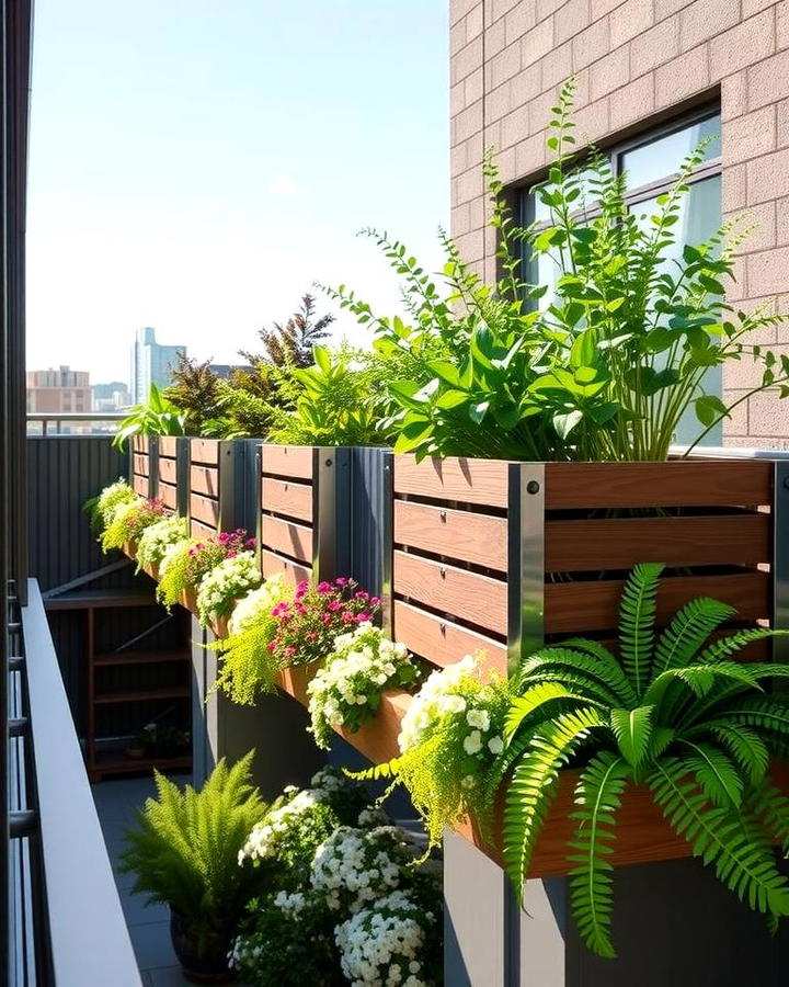 Cantilever Balcony with Planters for Green Living