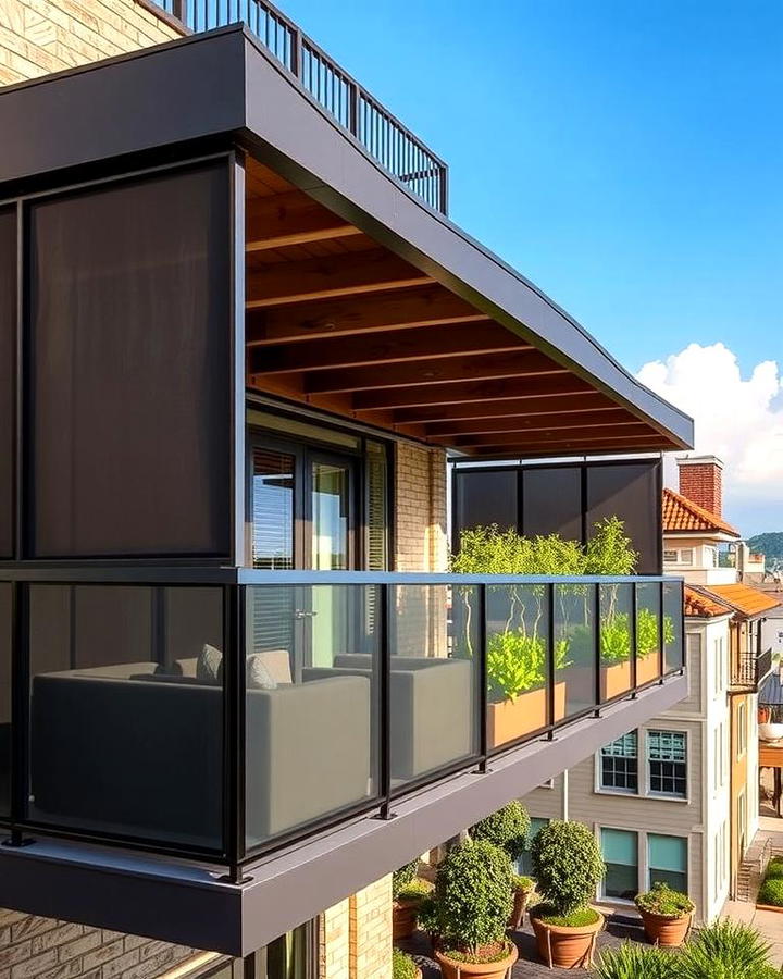 Cantilever Balcony with Privacy Screens