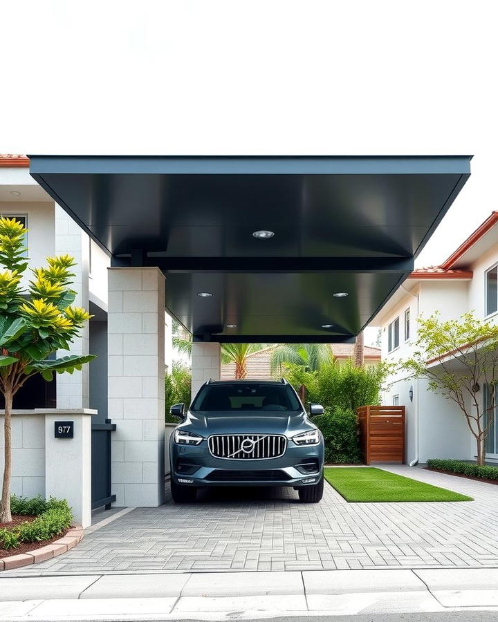 Cantilevered Car Porch