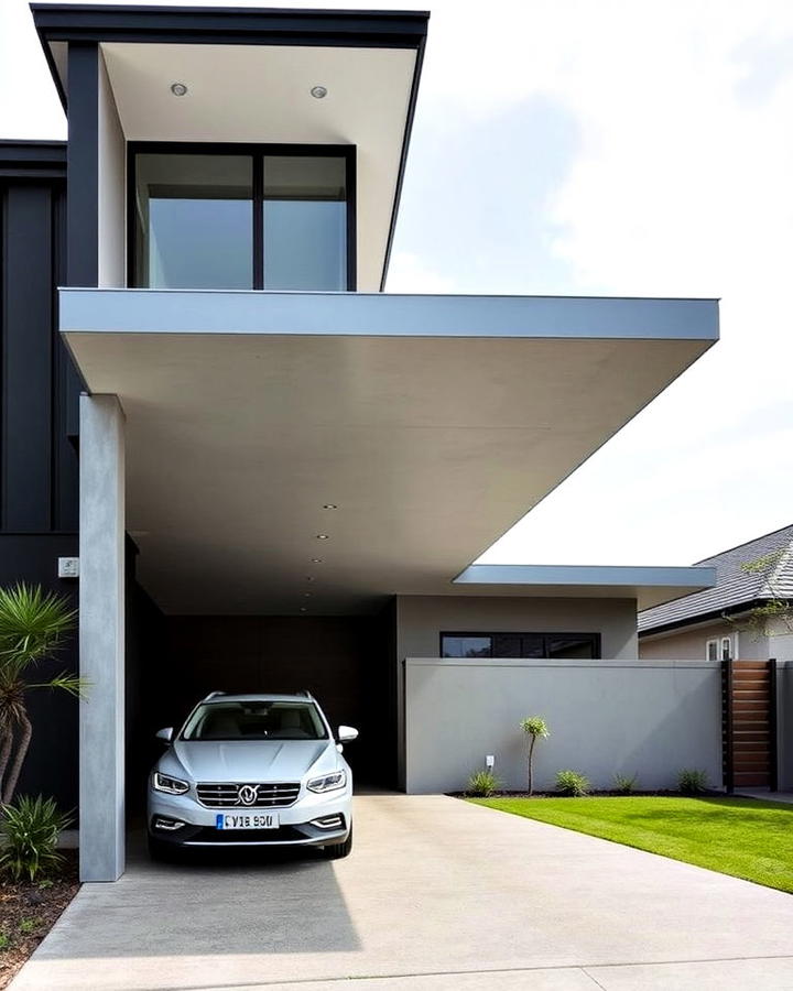 Cantilevered Car Porch Design