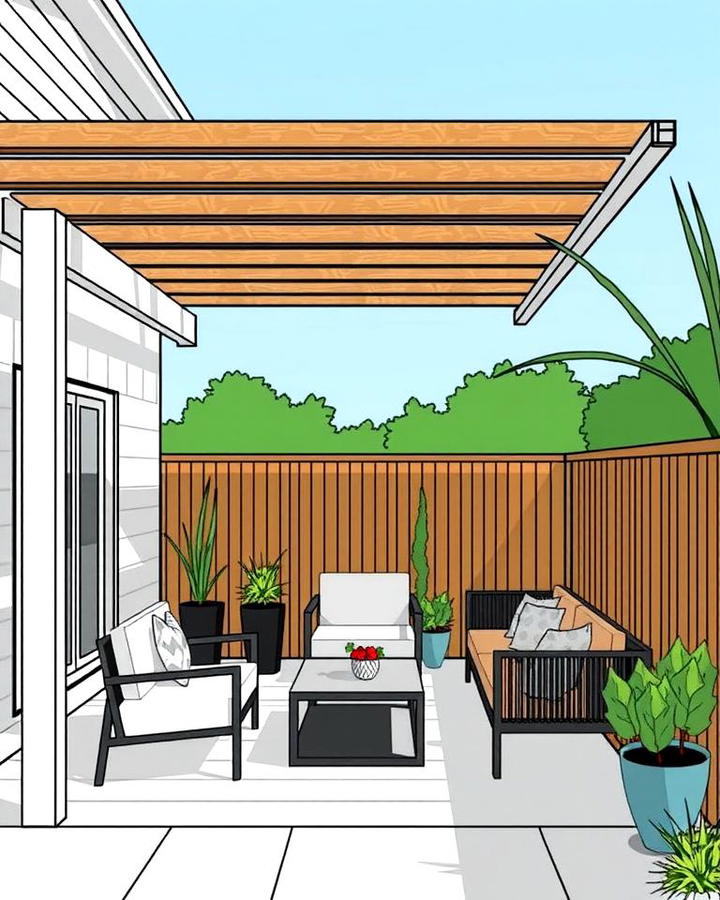 Cantilevered Pergola