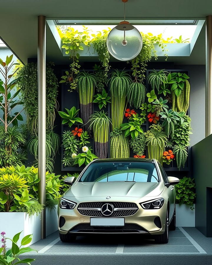 Car Porch with Vertical Garden