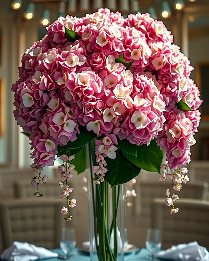 Cascading Hydrangea Centerpiece