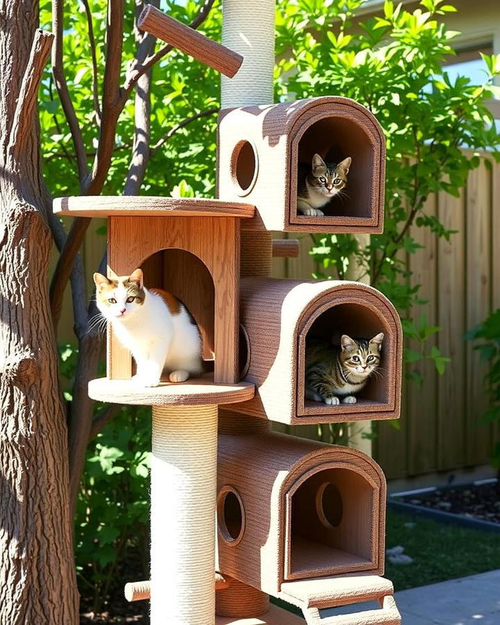 Cat Tree with Built In Shelters