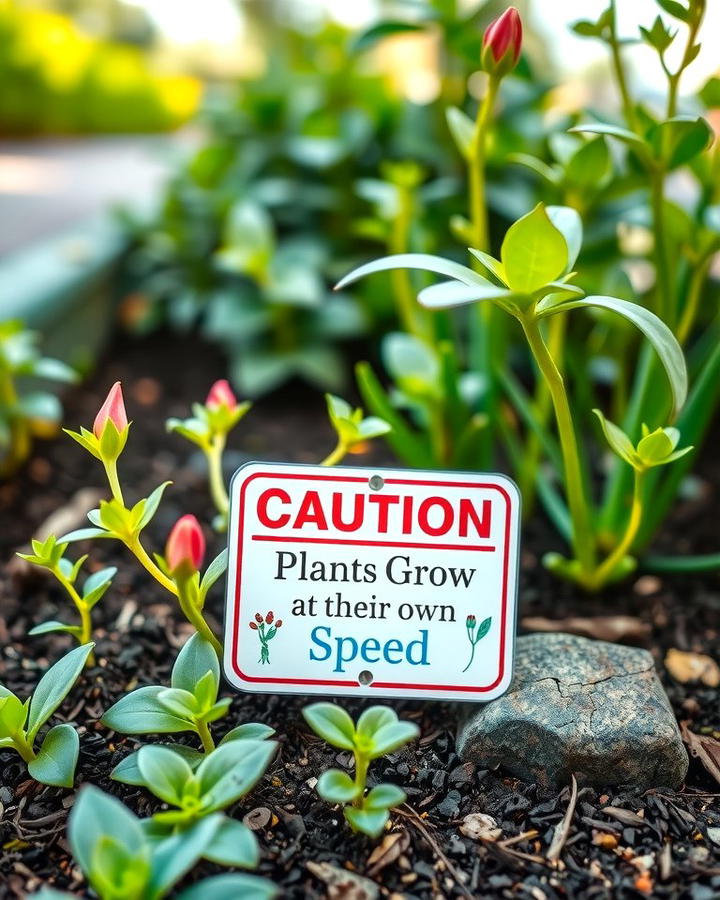 Caution Plants Grow at Their Own Speed