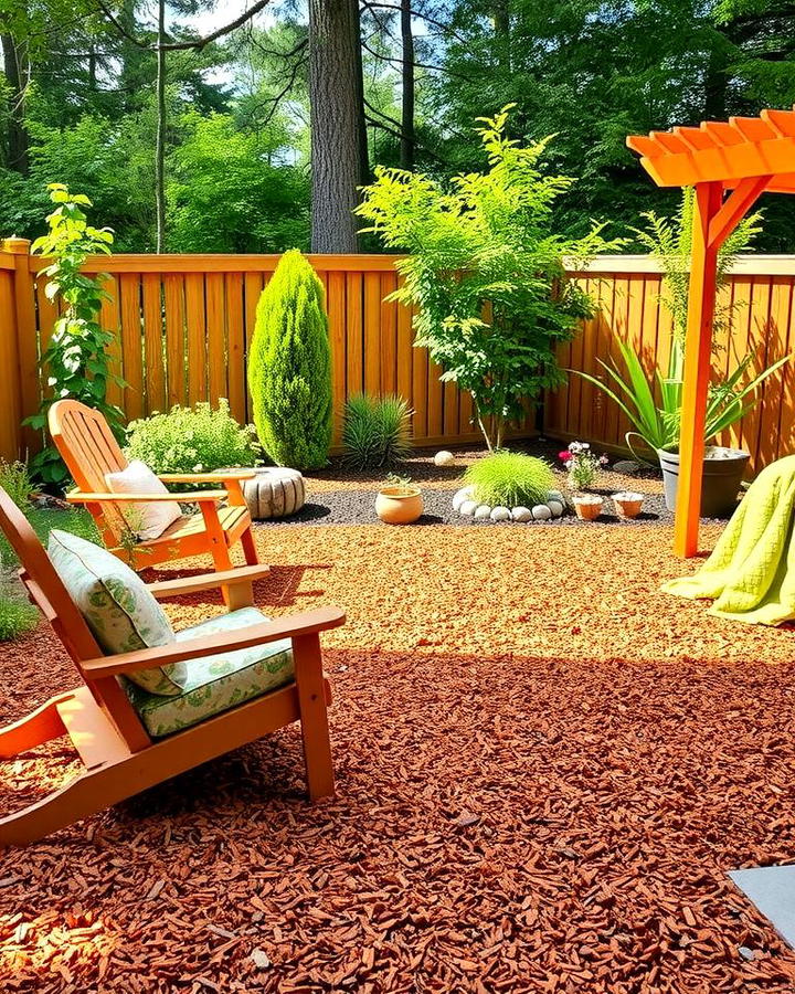 Cedar Mulch Patio