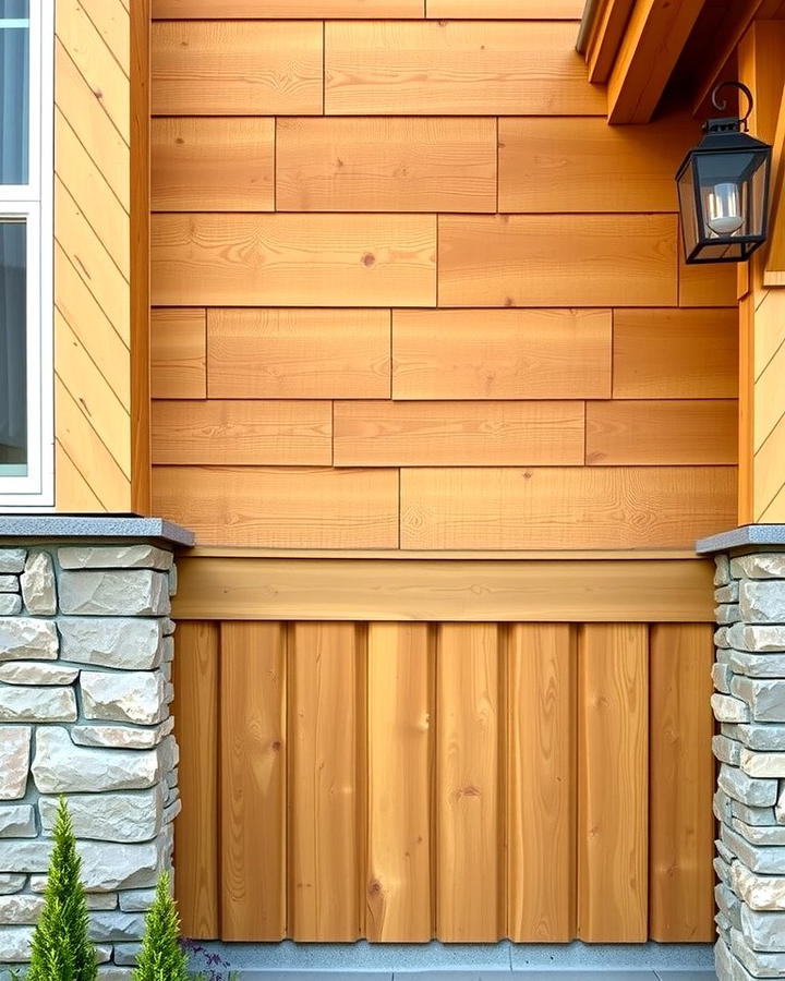 Cedar Shake Wainscoting for Natural Warmth