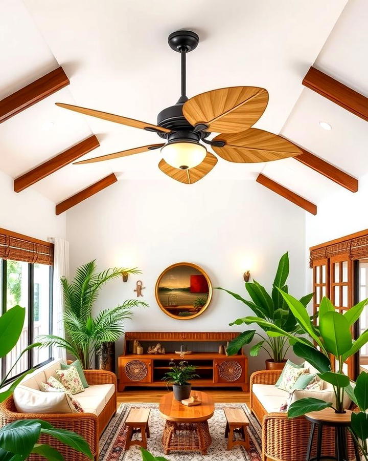 Ceiling Fans with Tropical Blades