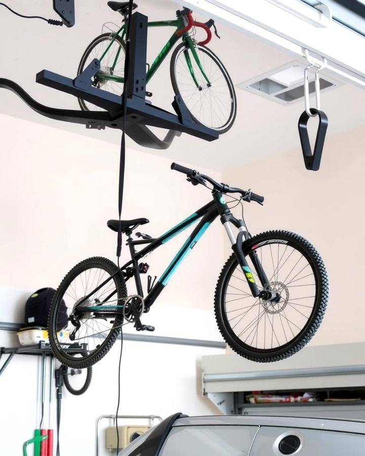 Ceiling Mounted Bike Hoist System