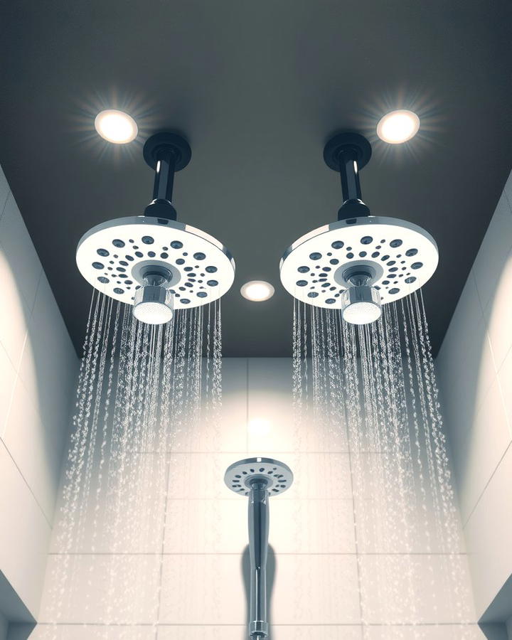 Ceiling Mounted Double Showerheads