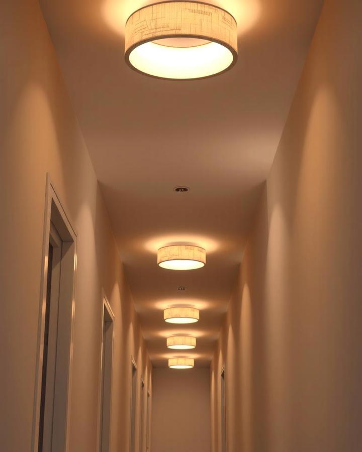 Ceiling Mounted Drum Lights for Even Illumination