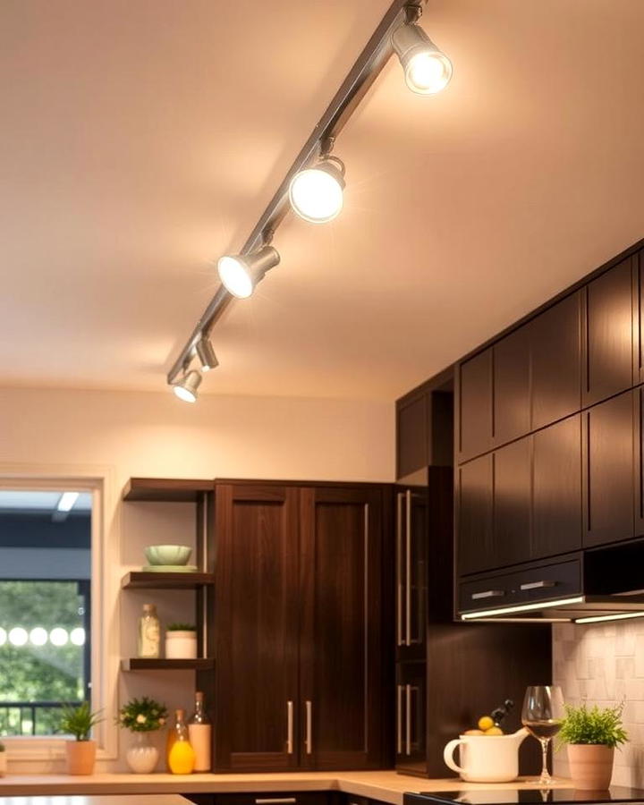 Ceiling Mounted Track Lighting for a Space Saving Solution