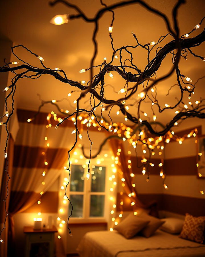 Ceiling Vines with Fairy Lights