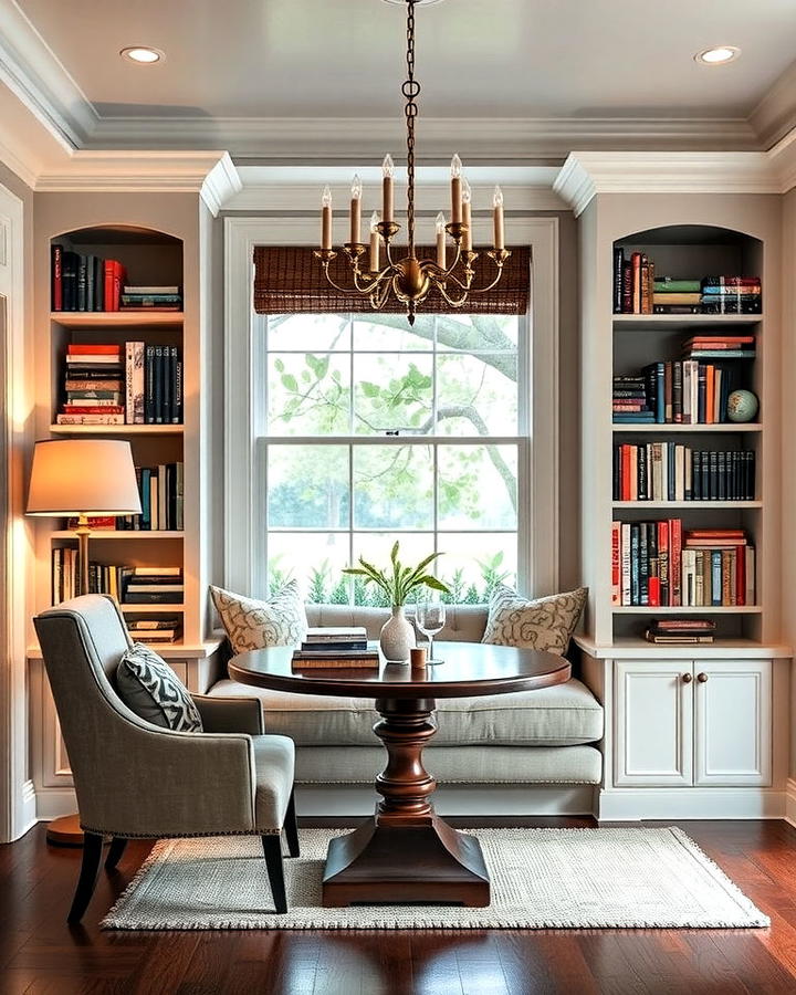 Centerpiece Reading Nook in Library