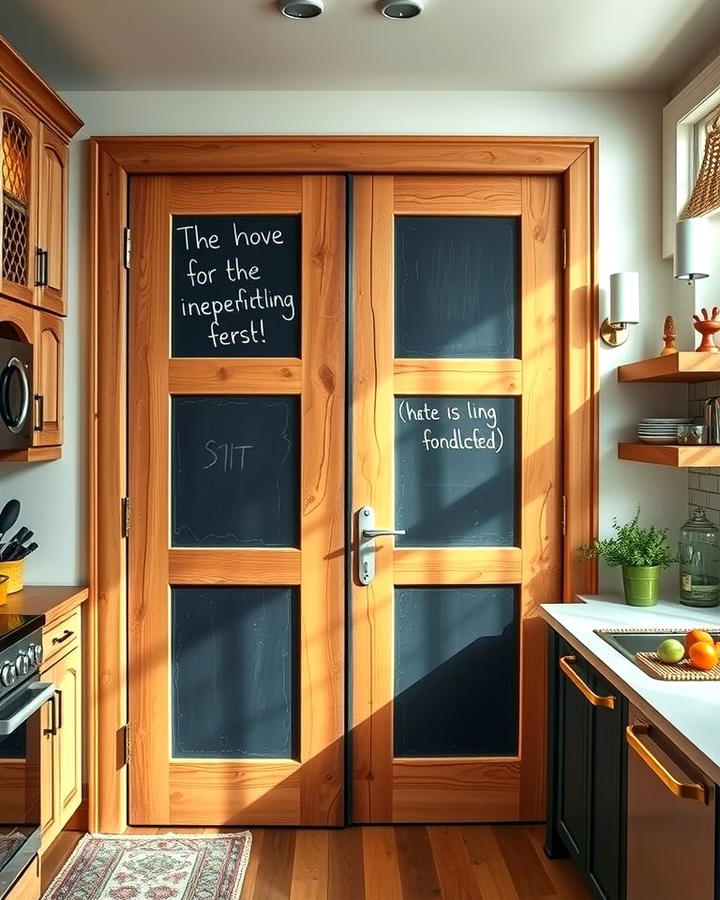 Chalkboard Doors for Functionality