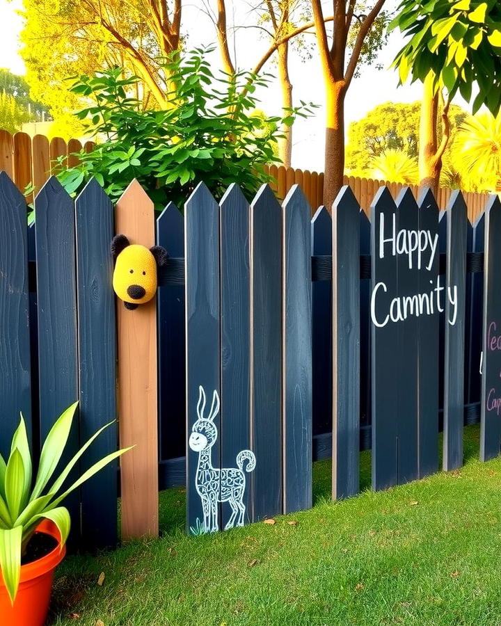 Chalkboard Fence Panels