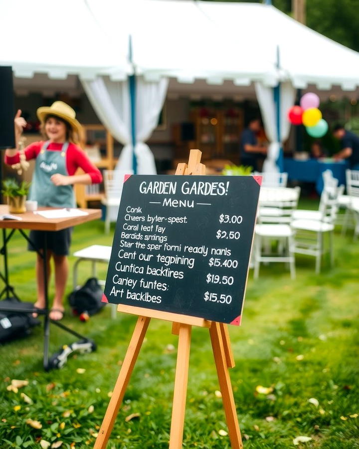 Chalkboard Menu Sign