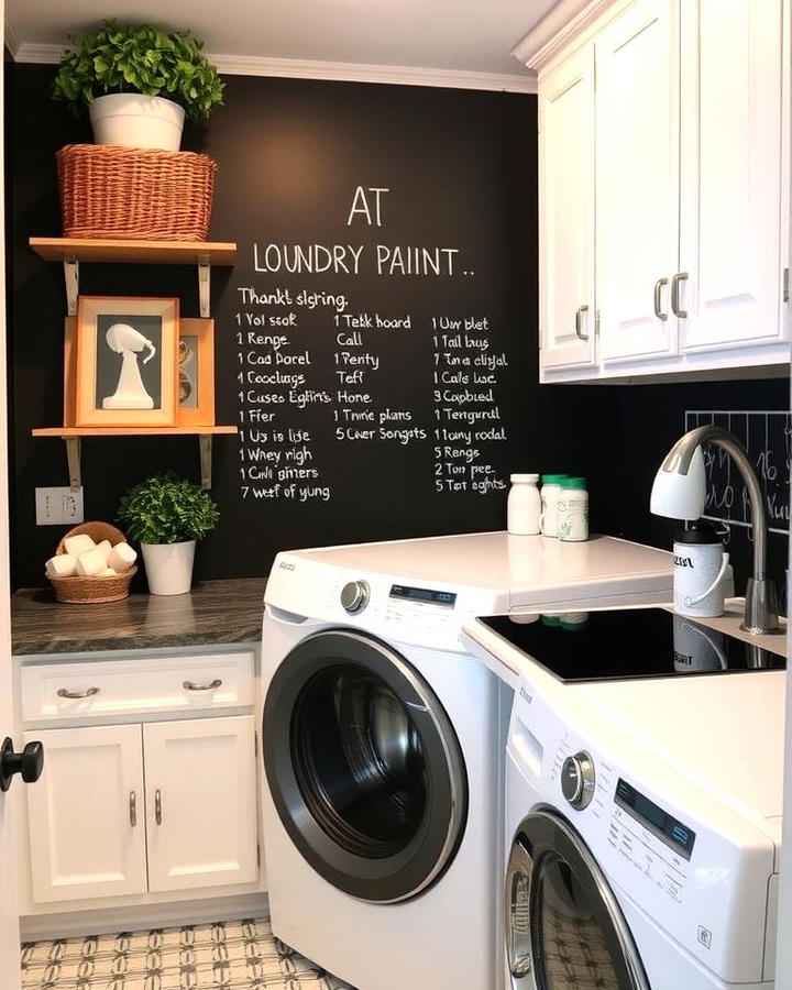 Chalkboard Paint Backsplash