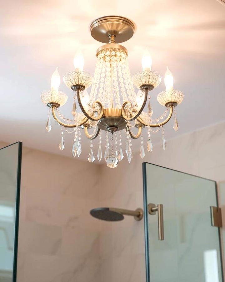 Chandeliers Above the Shower