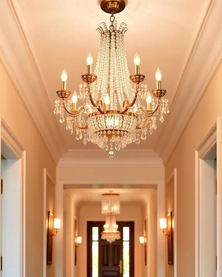 Chandeliers for Grand Elegance in Hallway