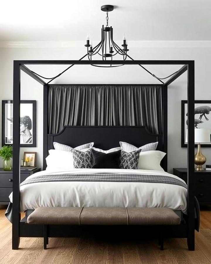 Charcoal Canopy Bed