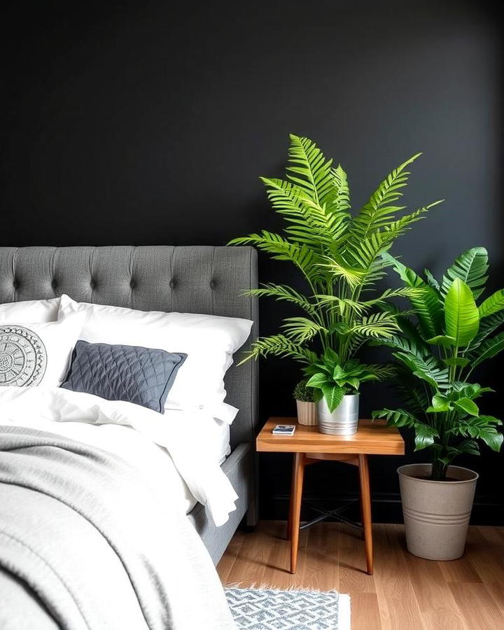 Charcoal and Greenery