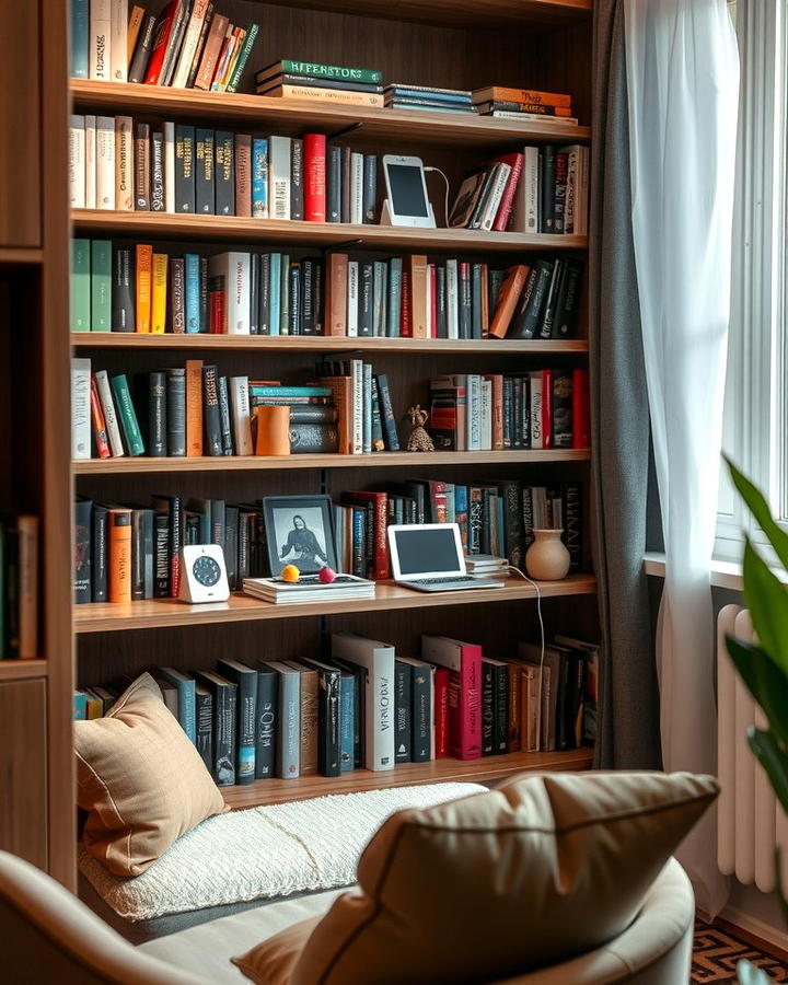 Charging Station Inside a Bookshelf