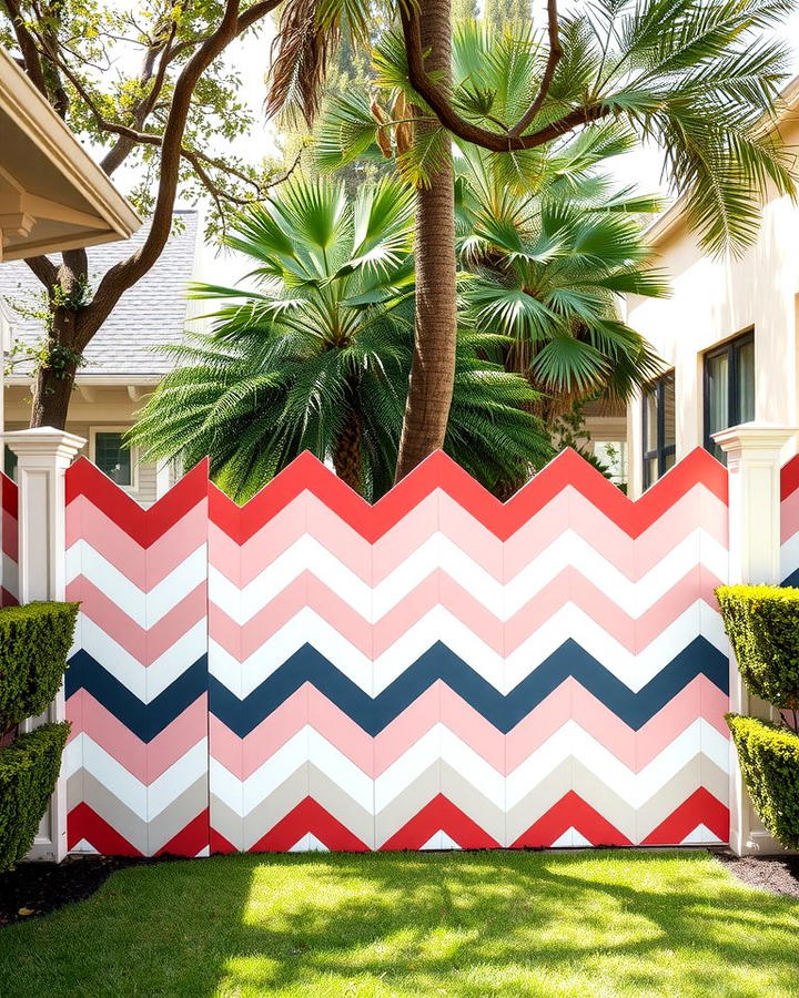 Chevron Pattern Fence