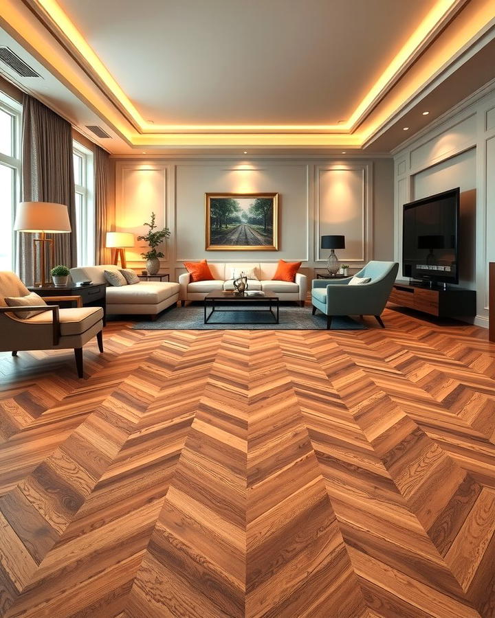 Chevron Pattern Wood Floors