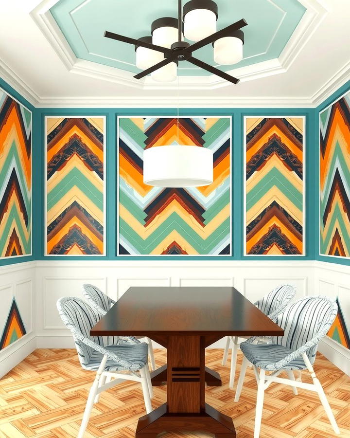 Chevron Patterned Panels for Dynamic Style