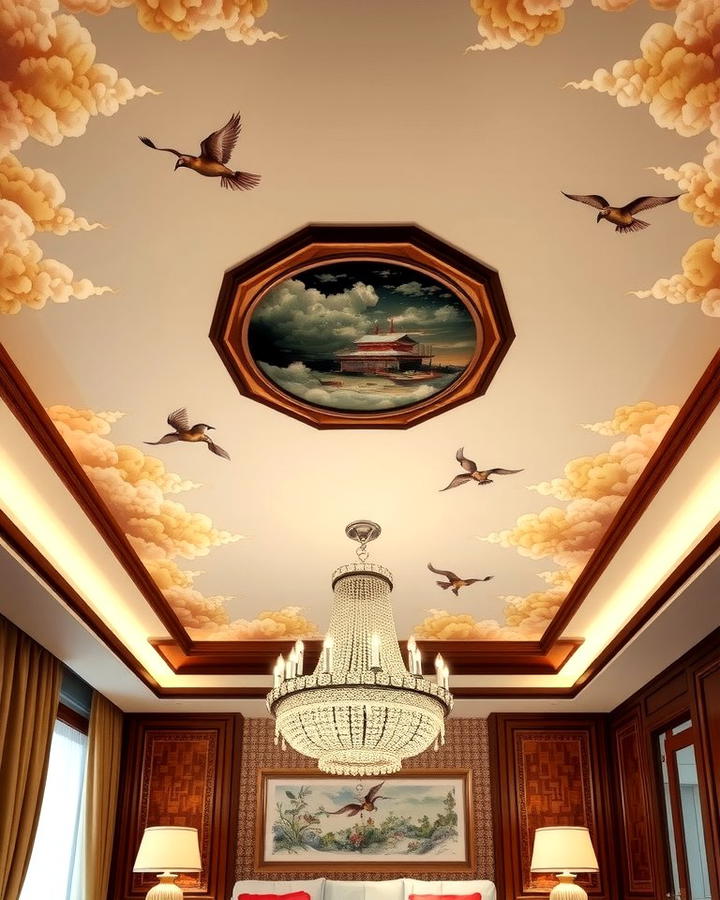 Chinoiserie Inspired Ceiling Design