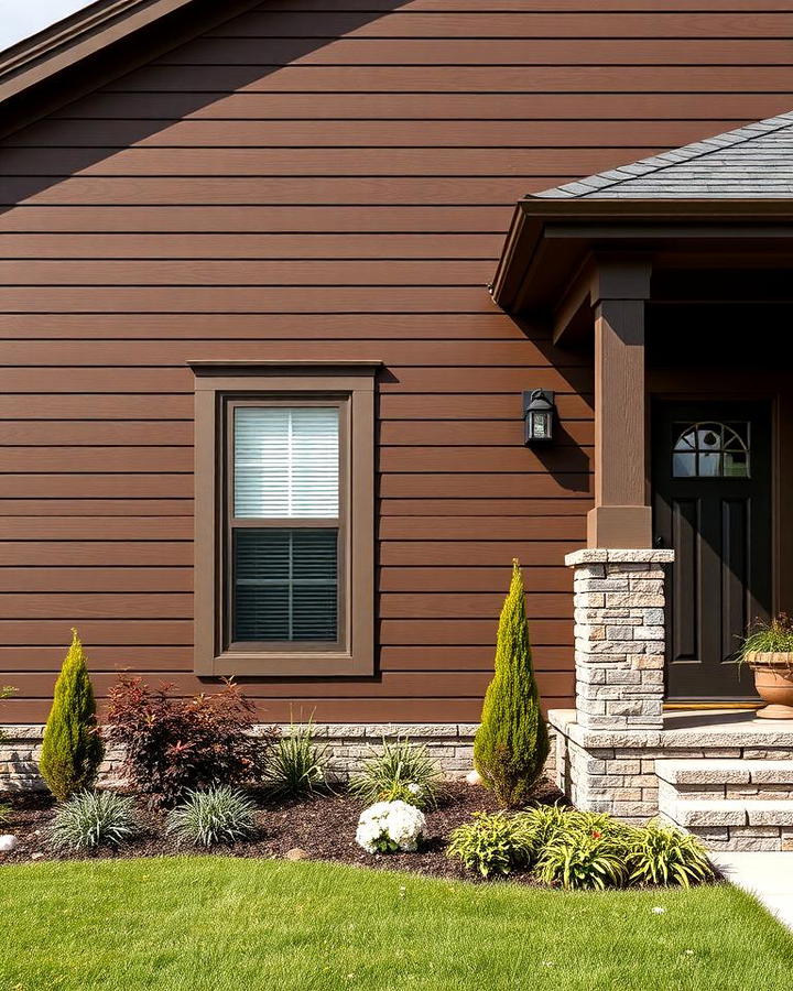 Chocolate Brown with Horizontal Siding