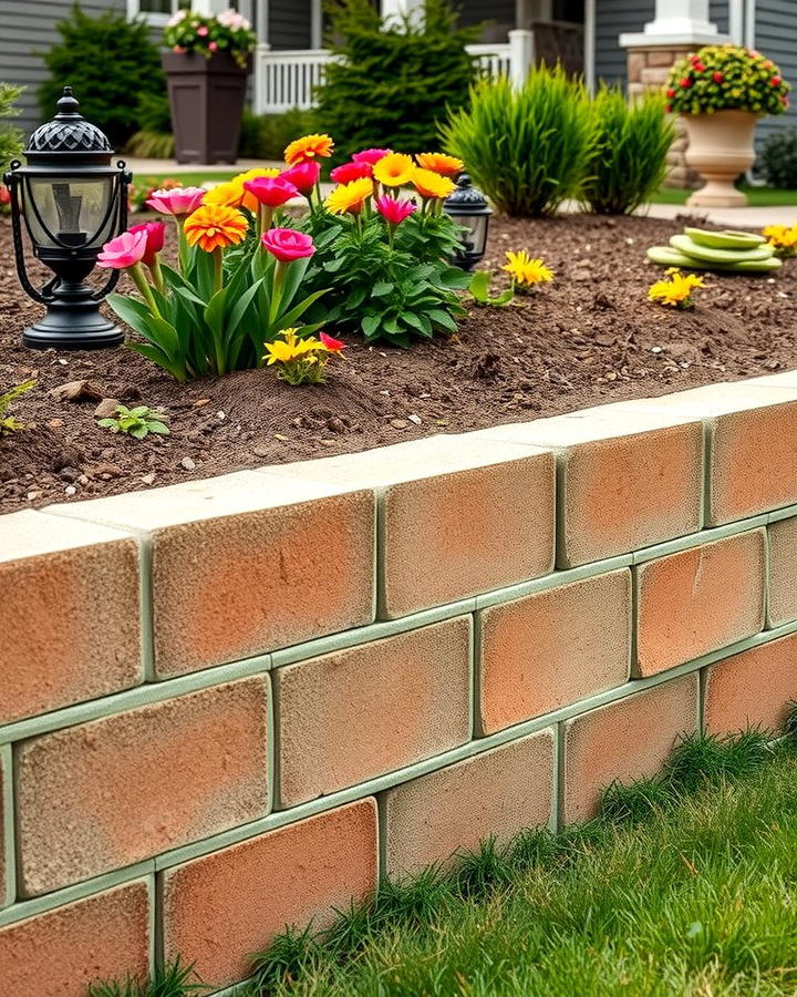 Cinder Block Retaining Wall