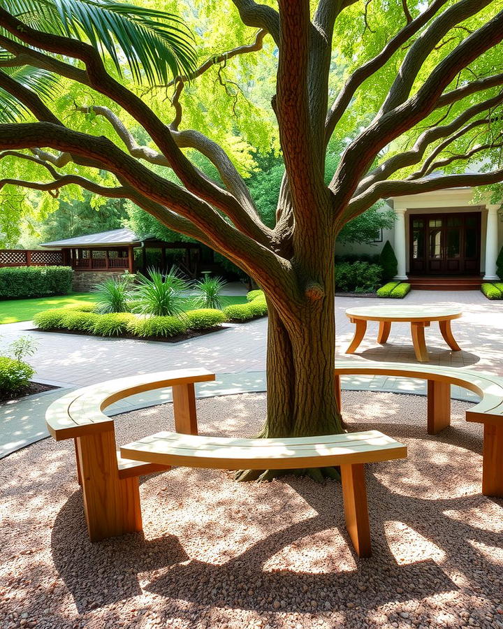 Circular Bench Around a Tree