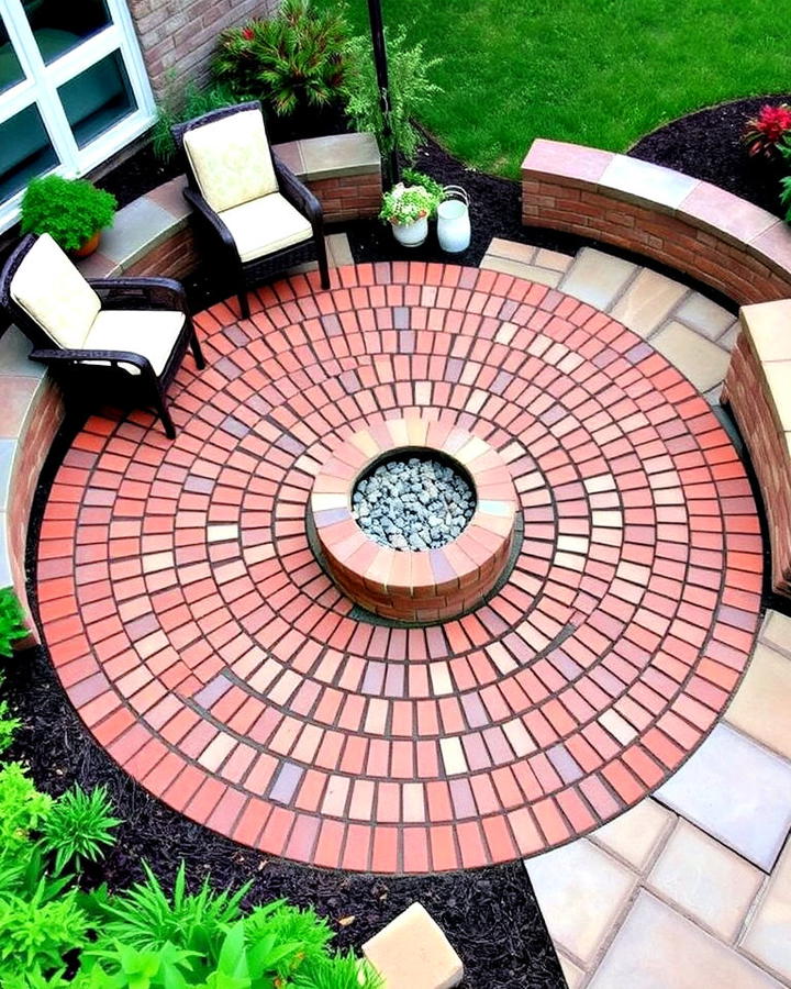 Circular Brick Design Patio