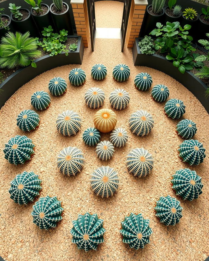 Circular Cactus Garden