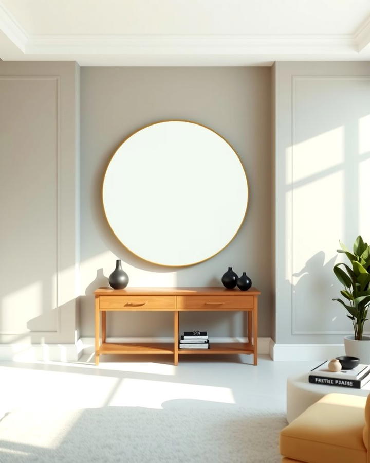 Circular Mirror as a Centerpiece