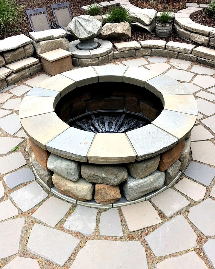 Circular Stone Bbq Pit Design