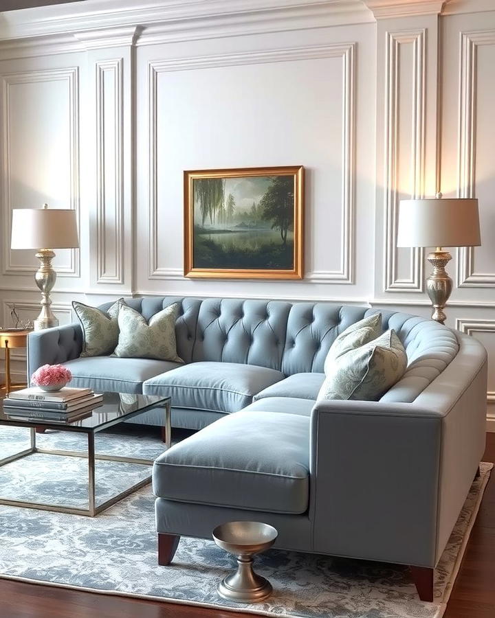 Classic Elegance with Blue and Gray