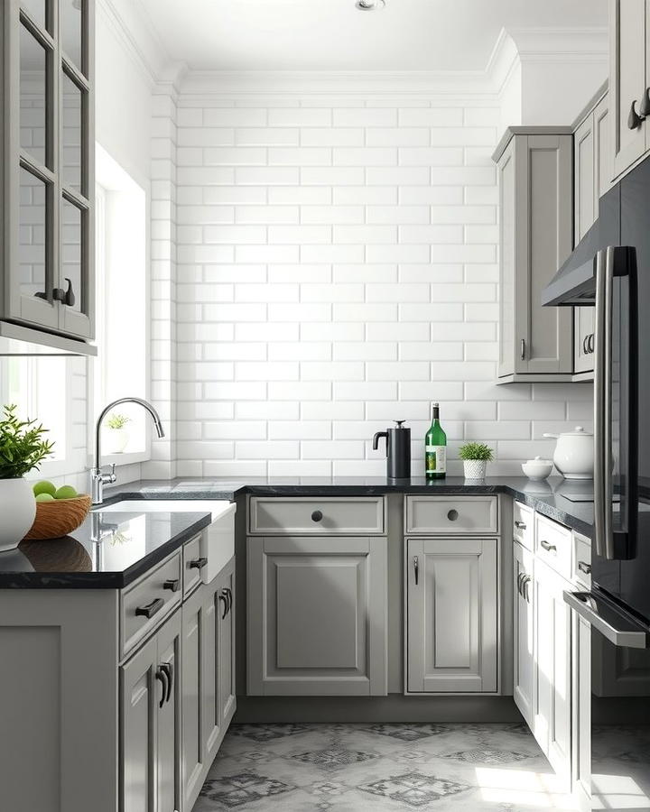 Classic Elegance with Subway Tile Backsplash