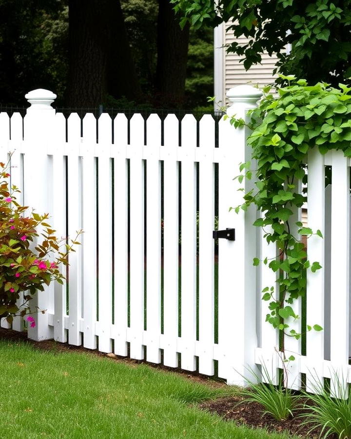 Classic Picket White Fence