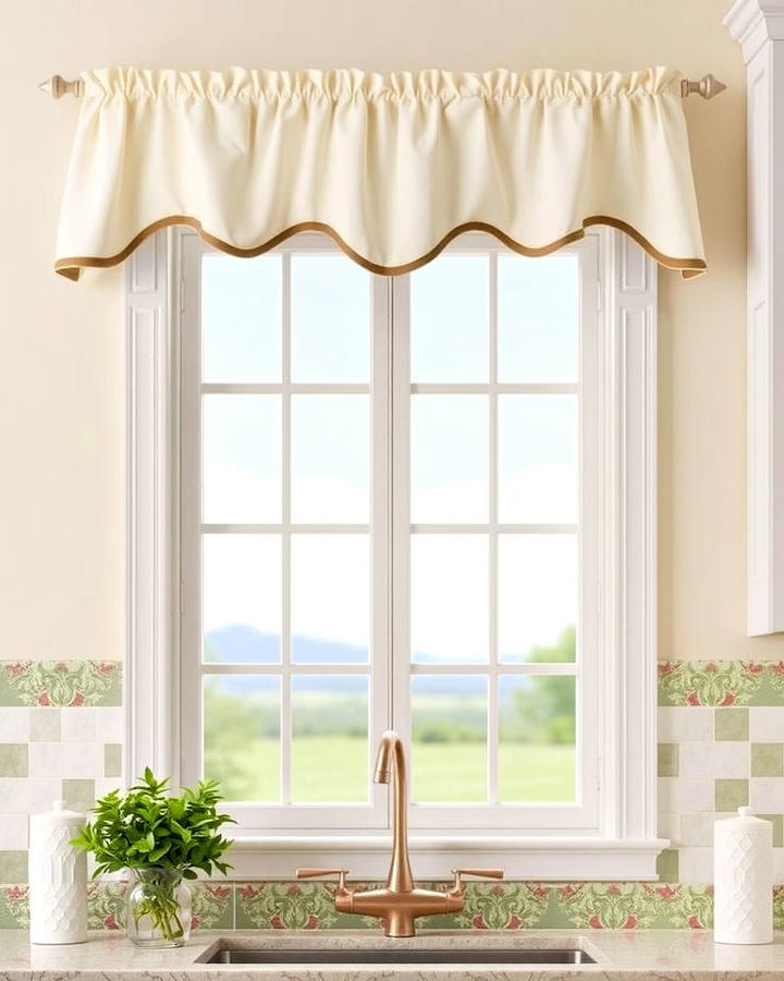 Classic Scalloped Kitchen Valance