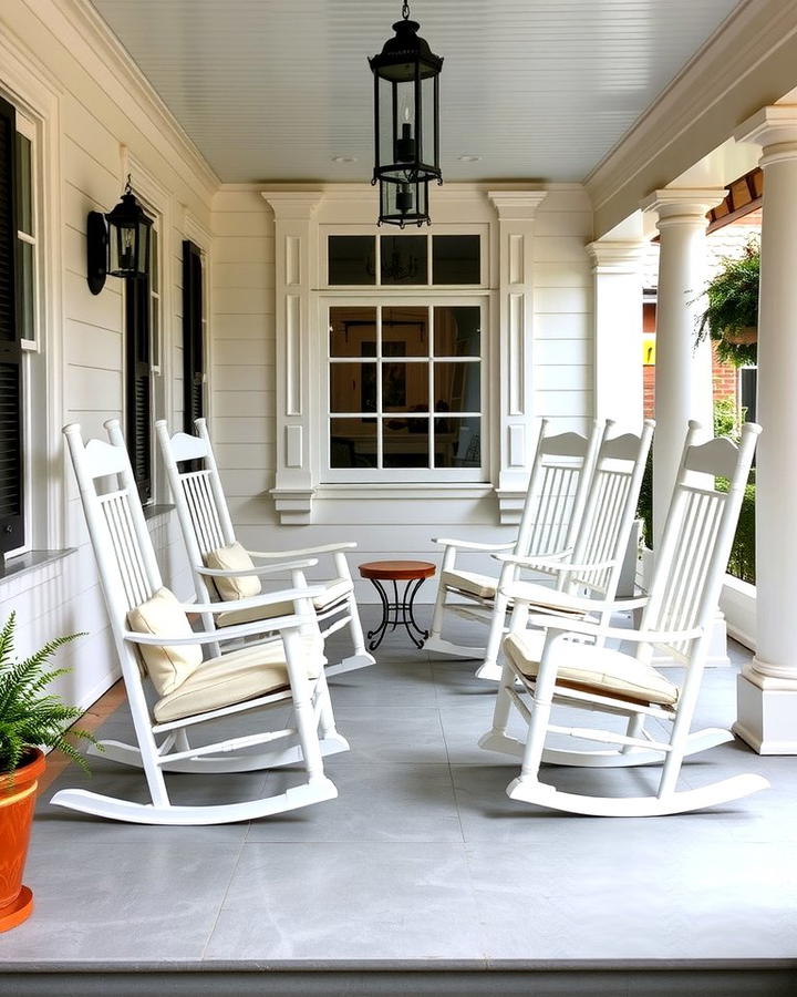 Classic White Rocking Chairs