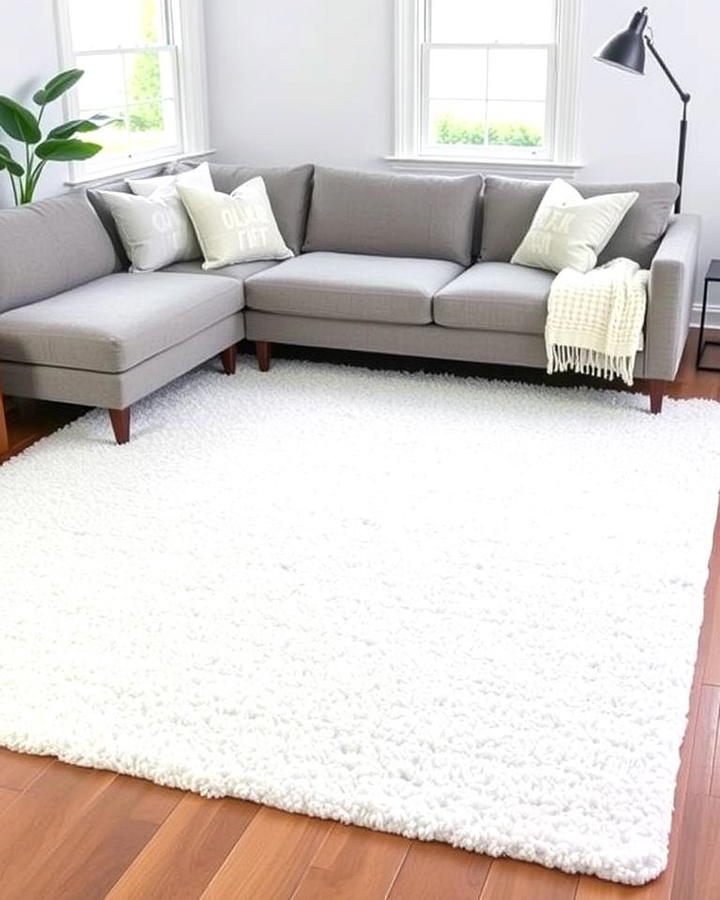 Classic White Rug for a Crisp Look