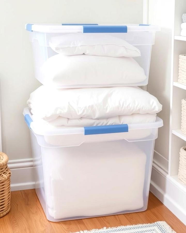 Clear Plastic Storage Bins